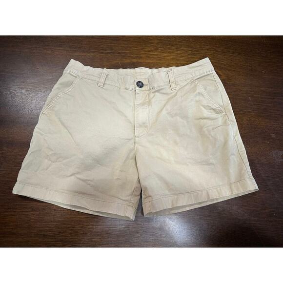 Chubbies Khaki Chino Shorts Men 33 Tan Regular Cotton Preppy Neutral Faternity - Picture 1 of 11